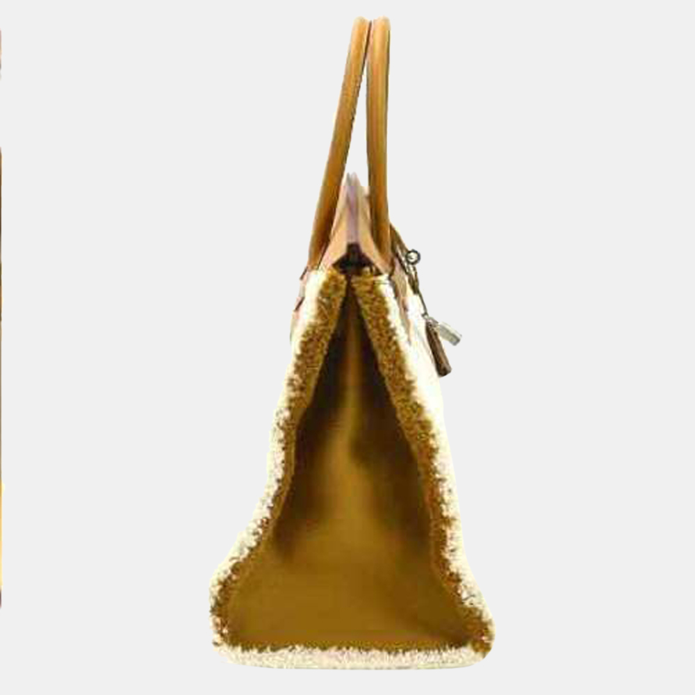 

Hermes Handbag Birkin Frey 35 Sesame Vaux Swift x Twill Ash Hermes Ladies, Beige
