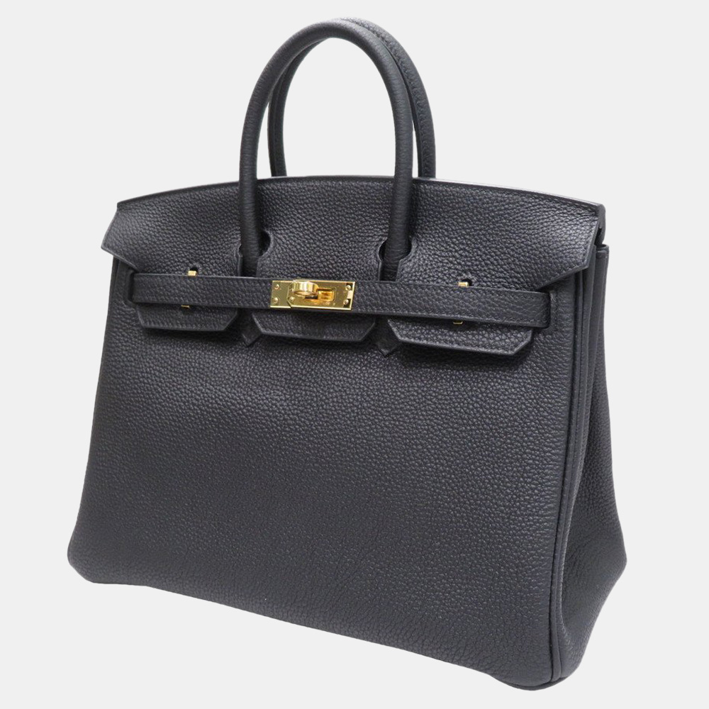 

Hermes Birkin 25 handbag black/G metal fittings Togo U stamp