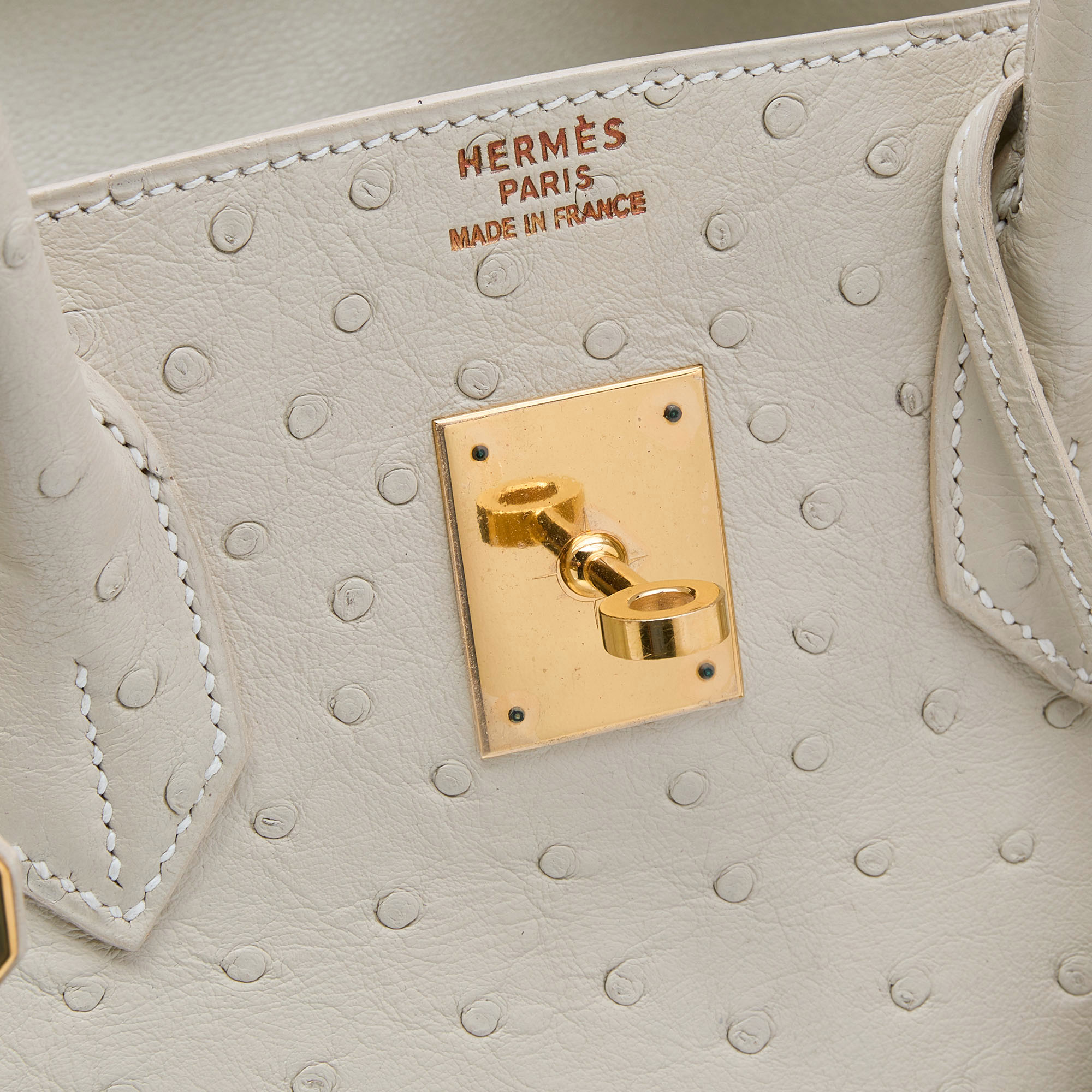Hermès Birkin 30 Parchemin Parchment Ostrich with Gold Hardware