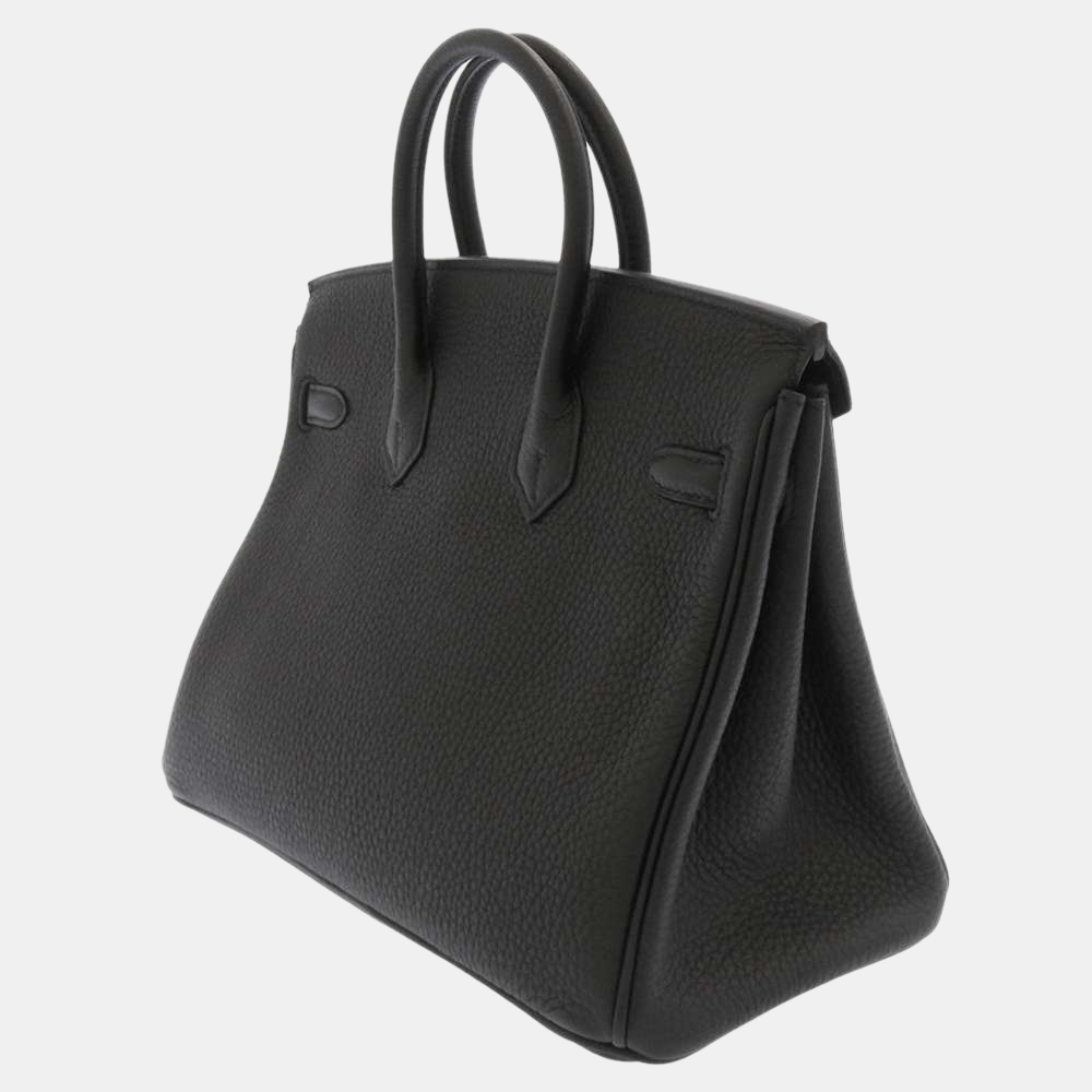 

Hermes Black Togo Leather Palladium Hardware Birkin 25 Bag