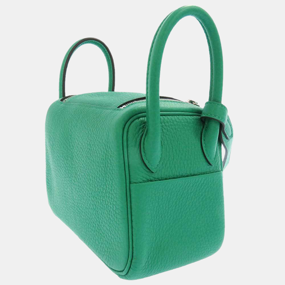 

Hermes Green Taurillon Leather Lindy Mini Shoulder Bag