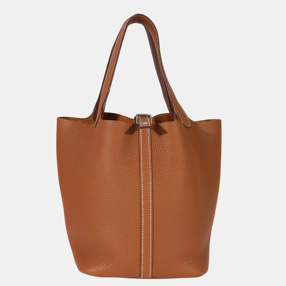 

Hermes Gold Clemence Picotin 22, Brown