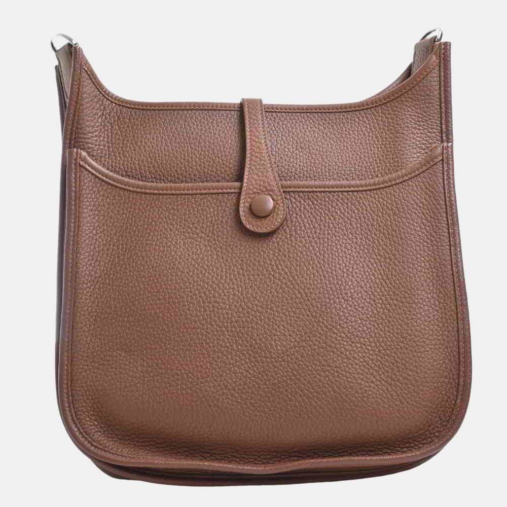 

Hermes Taurillon Clemence Evelyn Shoulder Bag Brown
