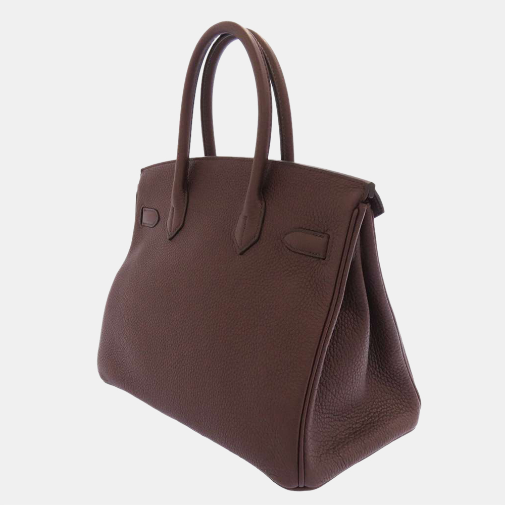 

Hermes Brown Togo Leather Palladium Hardware Birkin 30 Bag