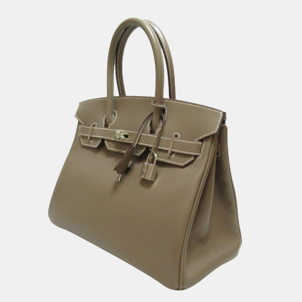 

Hermes Grey Epsom Leather Palladium Hardware Birkin 30 Bag