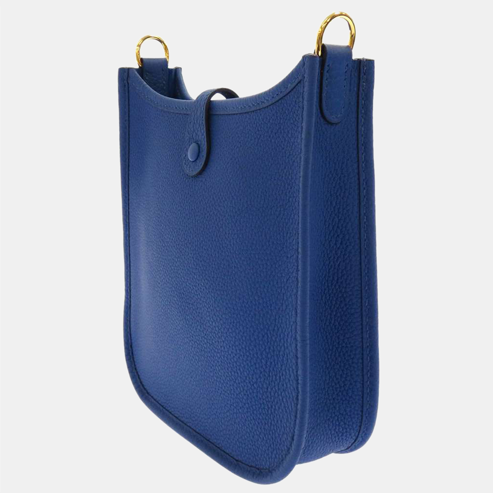 

Hermes Blue Taurillon Maurice Leather Evelyne TPM Shoulder Bag