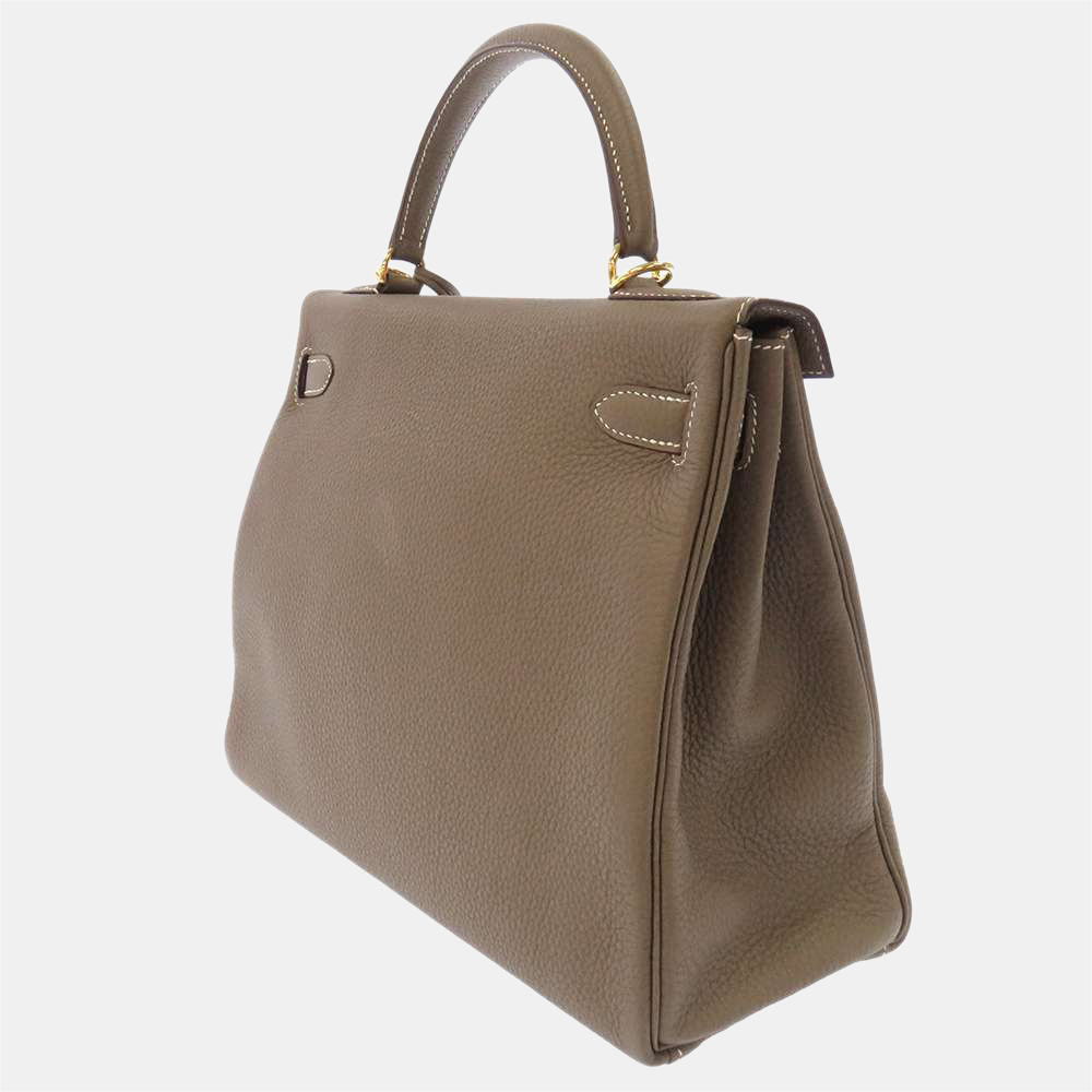 

Hermes Grey Togo Leather Gold Hardware Kelly 32 Bag