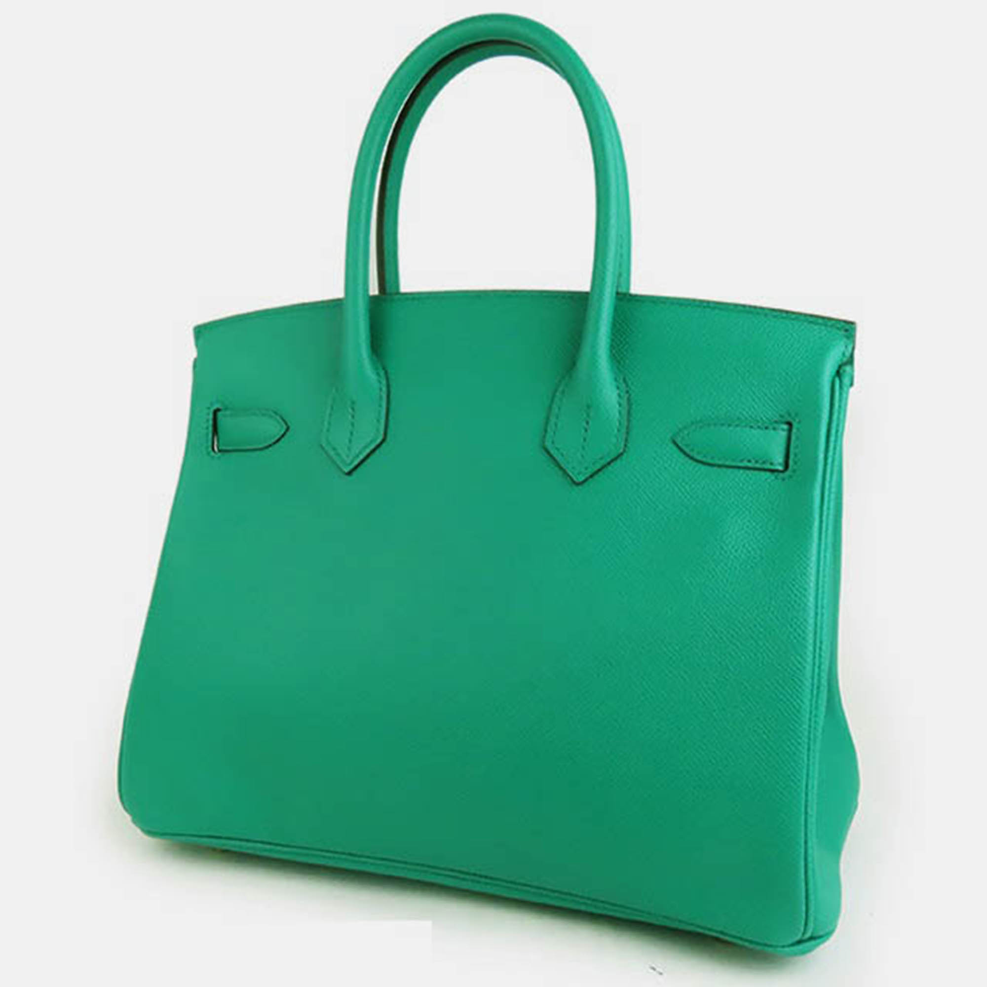 

Hermes Epson Birkin 30 Vert Jaide/Gold Z, Green