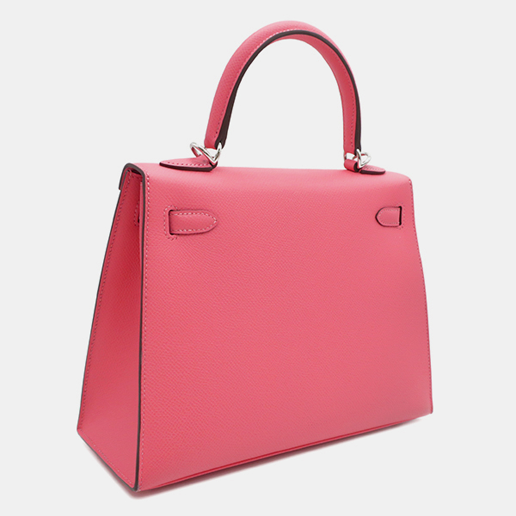 

Hermes Epson Kelly 25 Outside Stitch Rose Azalee/Silver D, Pink