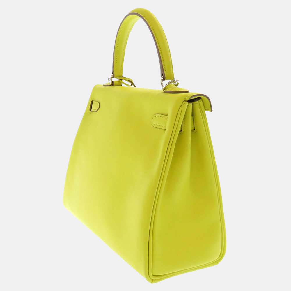

Hermes Yellow Swift Leather Palladium Hardware Kelly 25 Bag