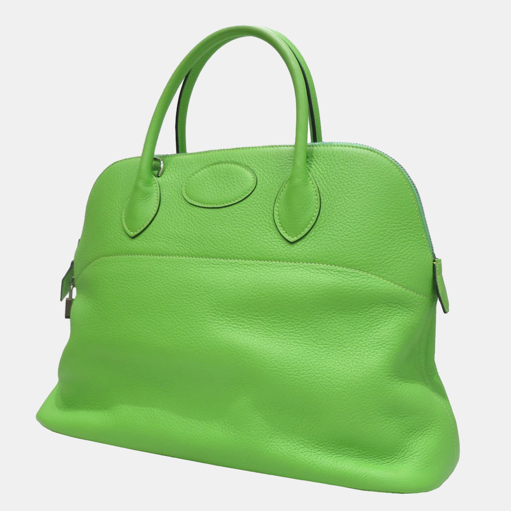 

Hermes Bolide 36 handbag Apple green/SV metal fittings Taurillon G stamp