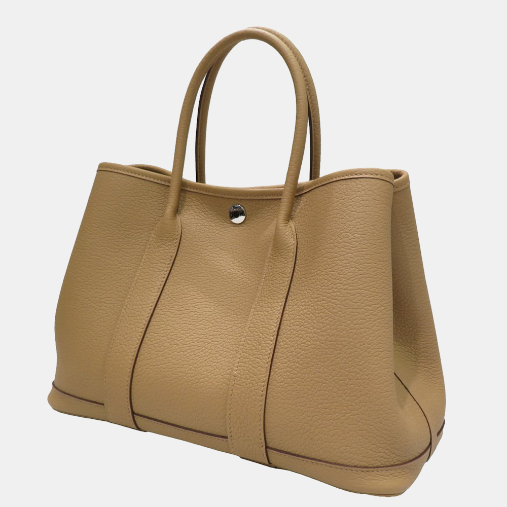 

Hermes Garden TPM Handbag Biscuit Negonda U Stamp, Brown