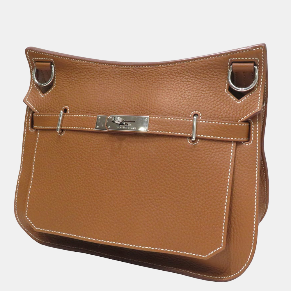 

Hermes Gypsyère 28 Shoulder Bag Gold/SV Hardware Taurillon, Brown