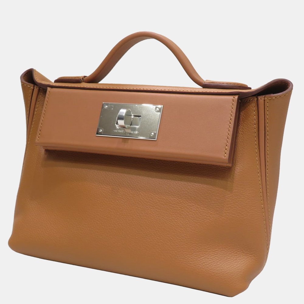 

Hermes Sac 24/24 Van Quatre Mini Shoulder Bag Gold/SV Hardware Ever Color/Swift Z Engraved, Brown