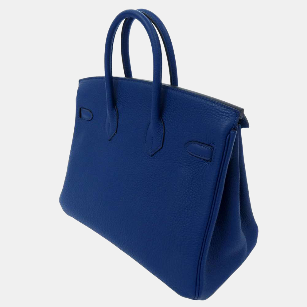 

Hermes Blue Togo Leather Palladium Hardware Birkin 25 Bag
