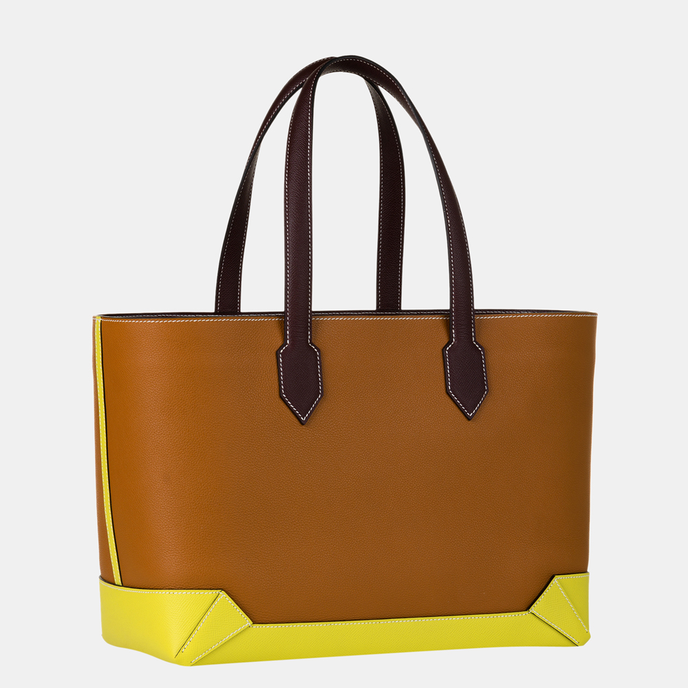 

Hermes Brown/Yellow Epsom Maxibox