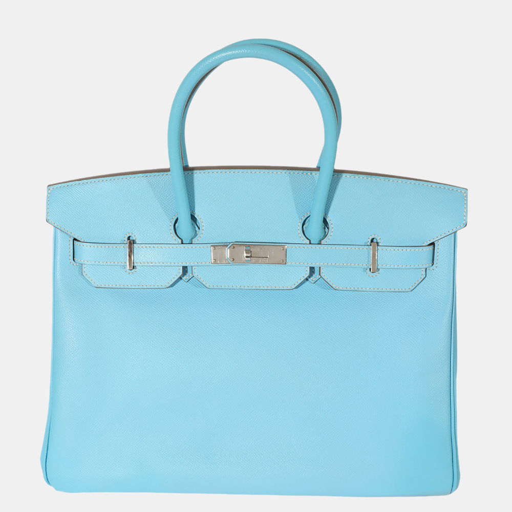 Hermès Birkin Candy 35 Epsom Blue Celeste / Blue Mykonos