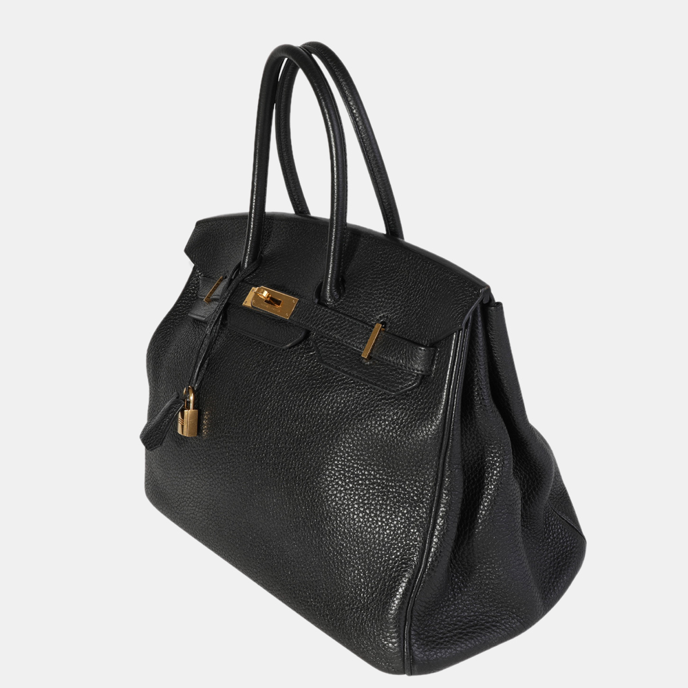 

Hermes Black Togo Leather Birkin 35 GHW Bag
