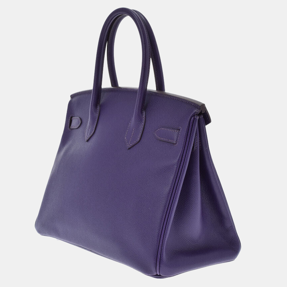 

Hermes Purple Epsom Leather Palladium Hardware Birkin 30 Bag