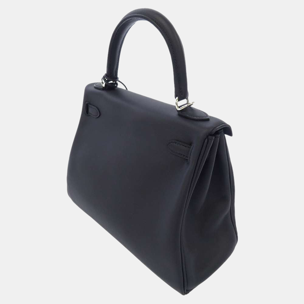 

Hermes Blue Swift Leather Palladium Hardware Kelly 25 Bag