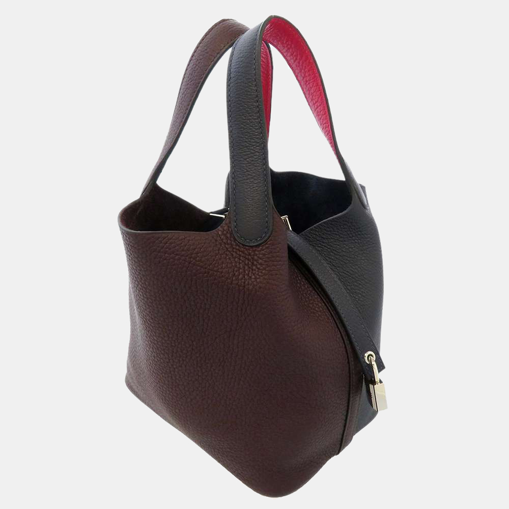 

Hermes Multi Taurillon Clemence Leather Casaque2 Picotin Lock MM Tote Bag, Multicolor