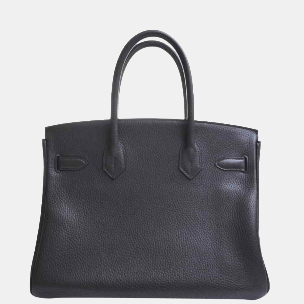 

Hermes Taurillon Clemence Birkin 30 handbag black
