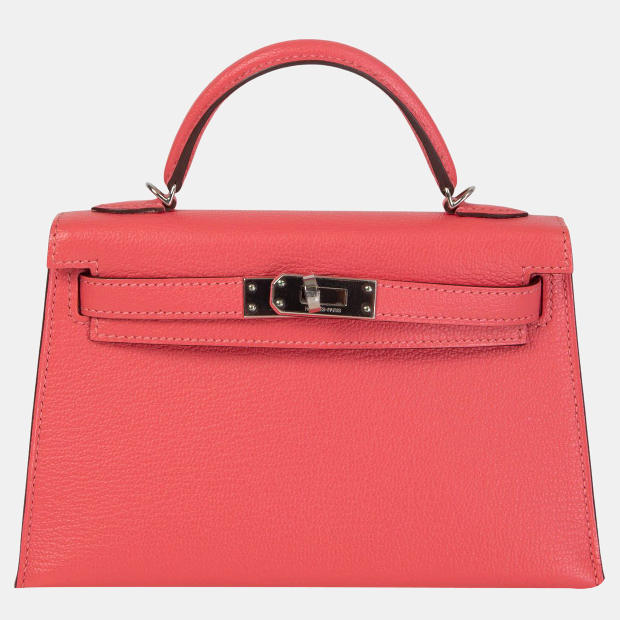 Pre-owned Hermes Kelly 20 Sellier Bag Rose Lipstick Mysore In Pink