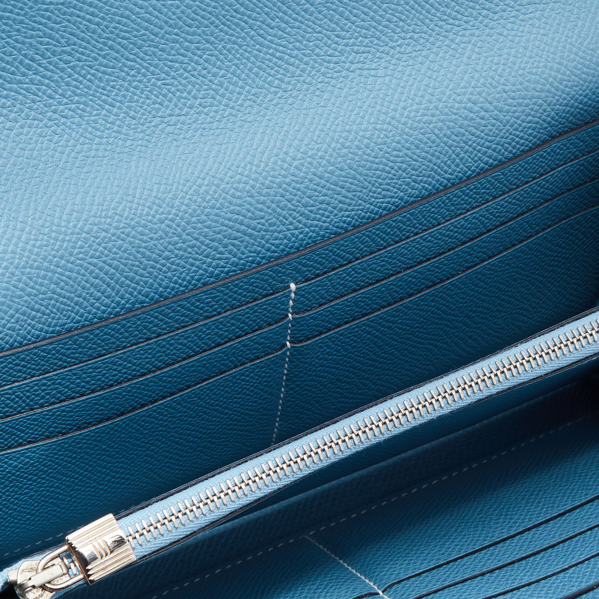 

Hermes Blue Jean Epsom Leather Kelly Classic Wallet