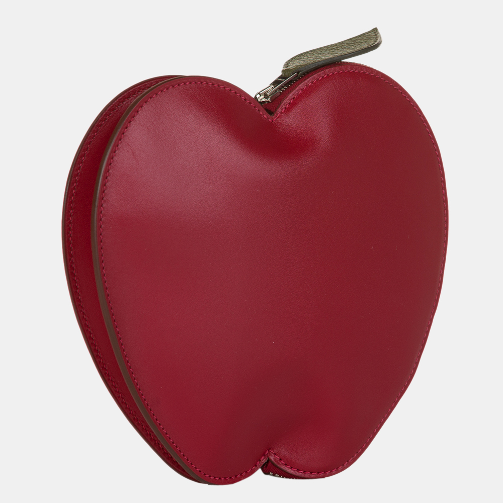 

Hermes Red Tutti Frutti Pommes Leather Clutch