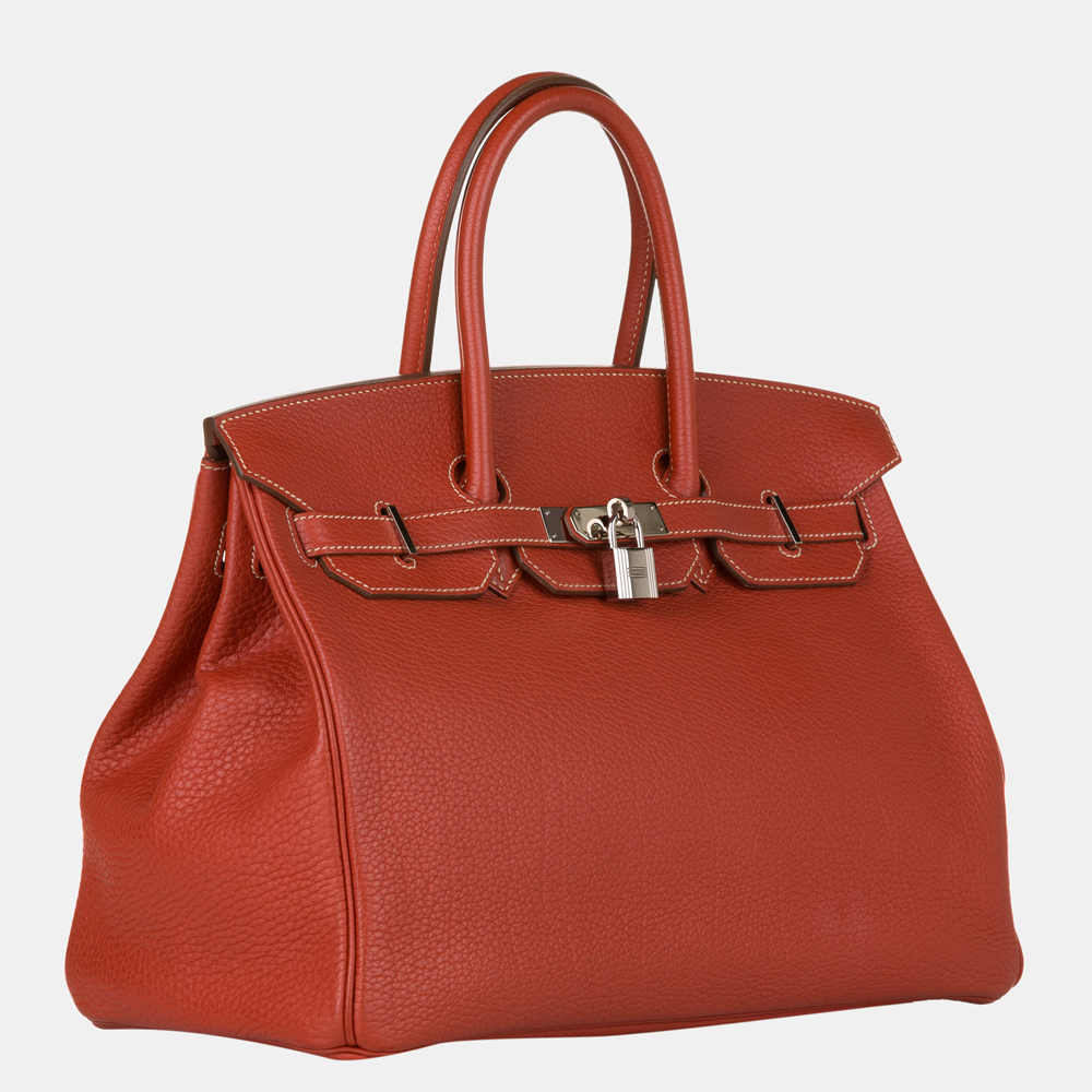 

Hermes Red Togo Birkin 35