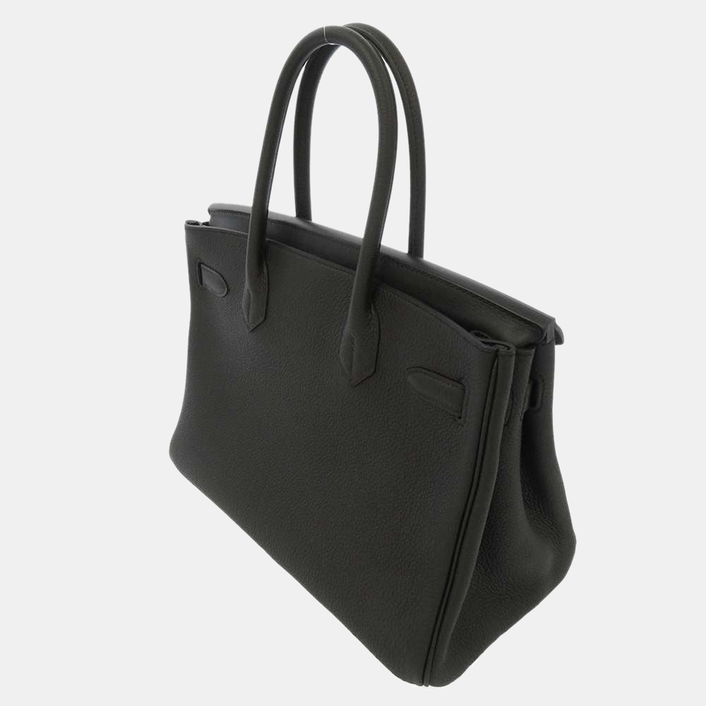 

Hermes Black Togo Leather Swift Toile Gold Hardware 3 in 1 Birkin 30 Bag