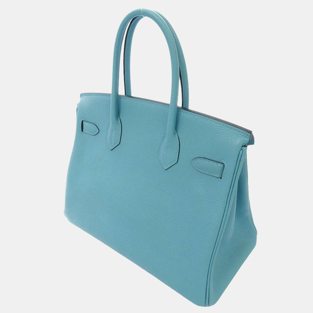 

Hermes Blue Togo Leather Palladium Hardware Birkin 30 Bag