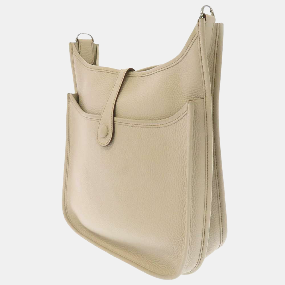 

Hermes Off White Taurillon Clemence Leather Evelyne III Shoulder Bag