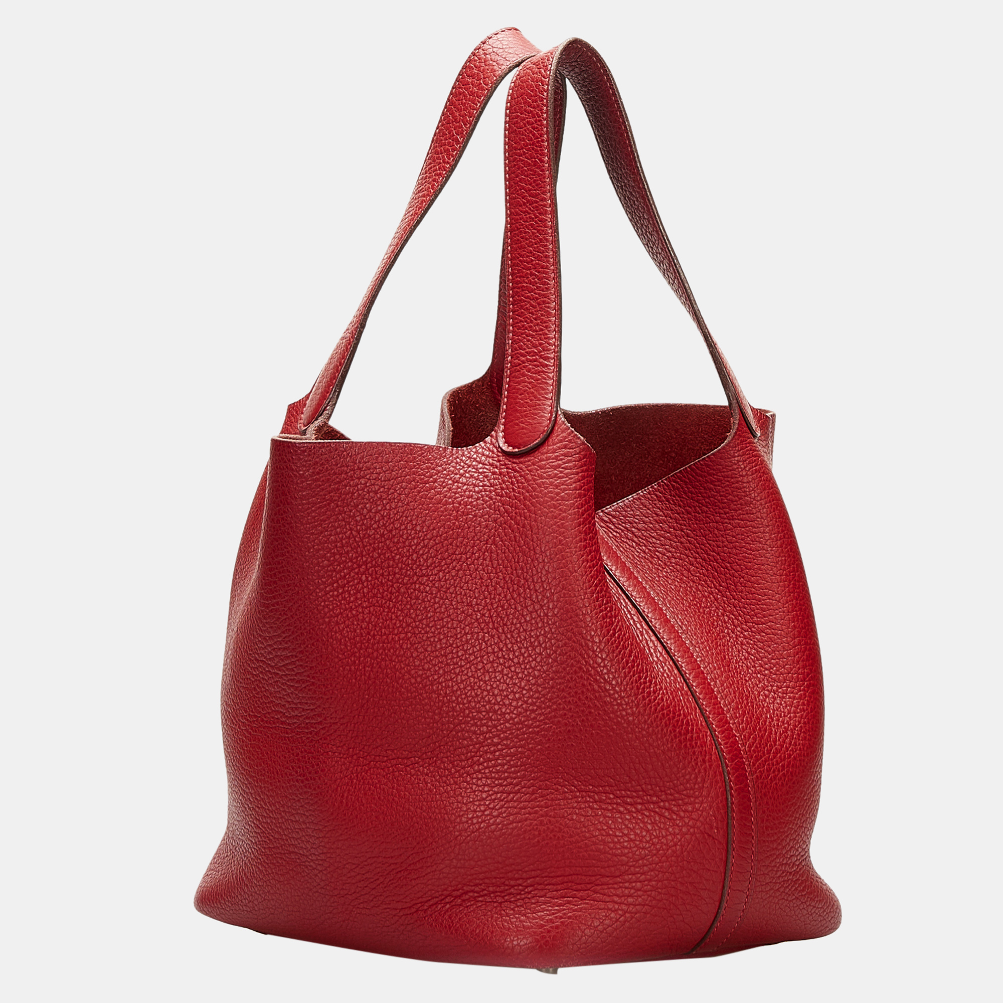 

Hermes Red Clemence Picotin Lock 18 Handbag