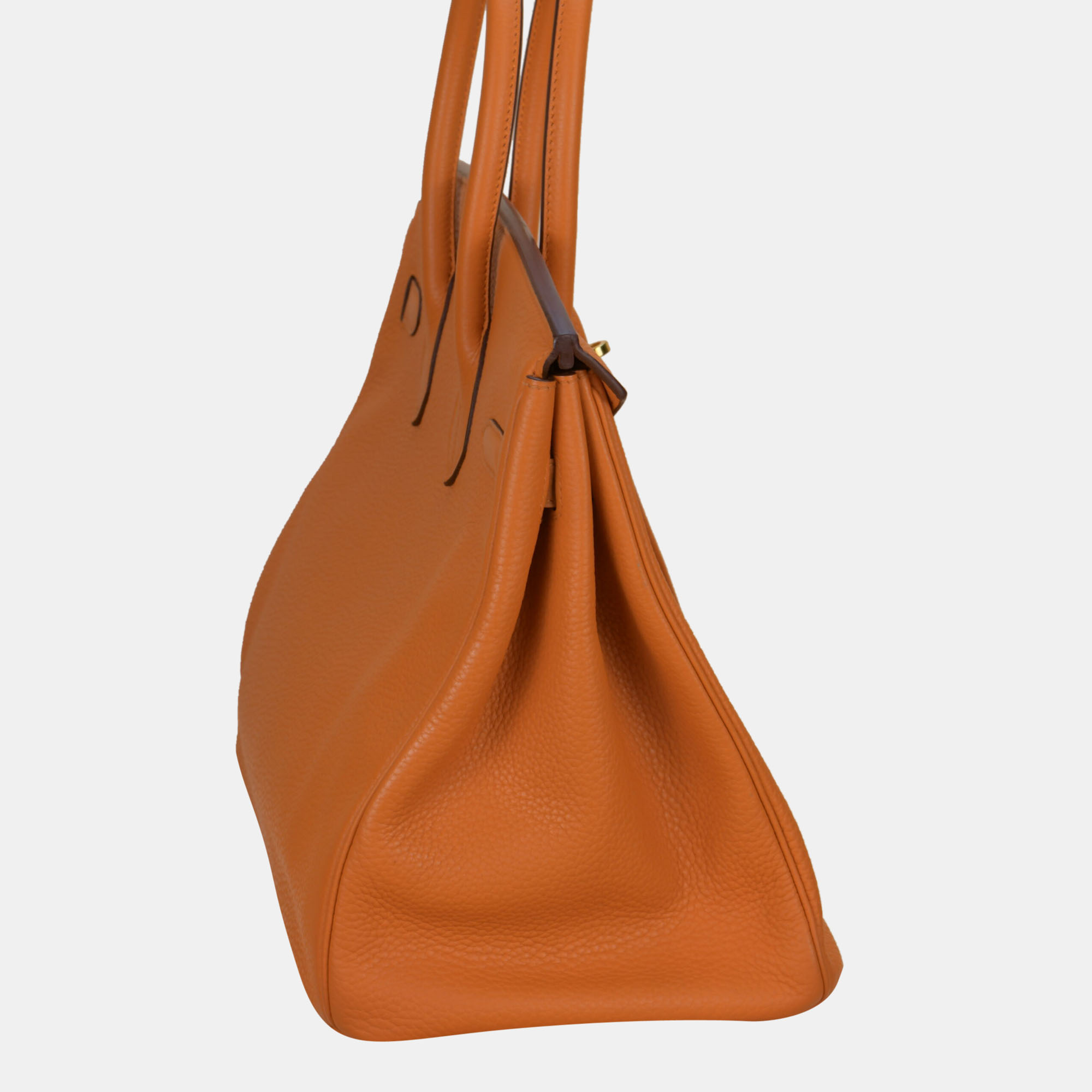 

Hermes Orange Togo Leather Gold Hardware 2008 Birkin 35 Bag