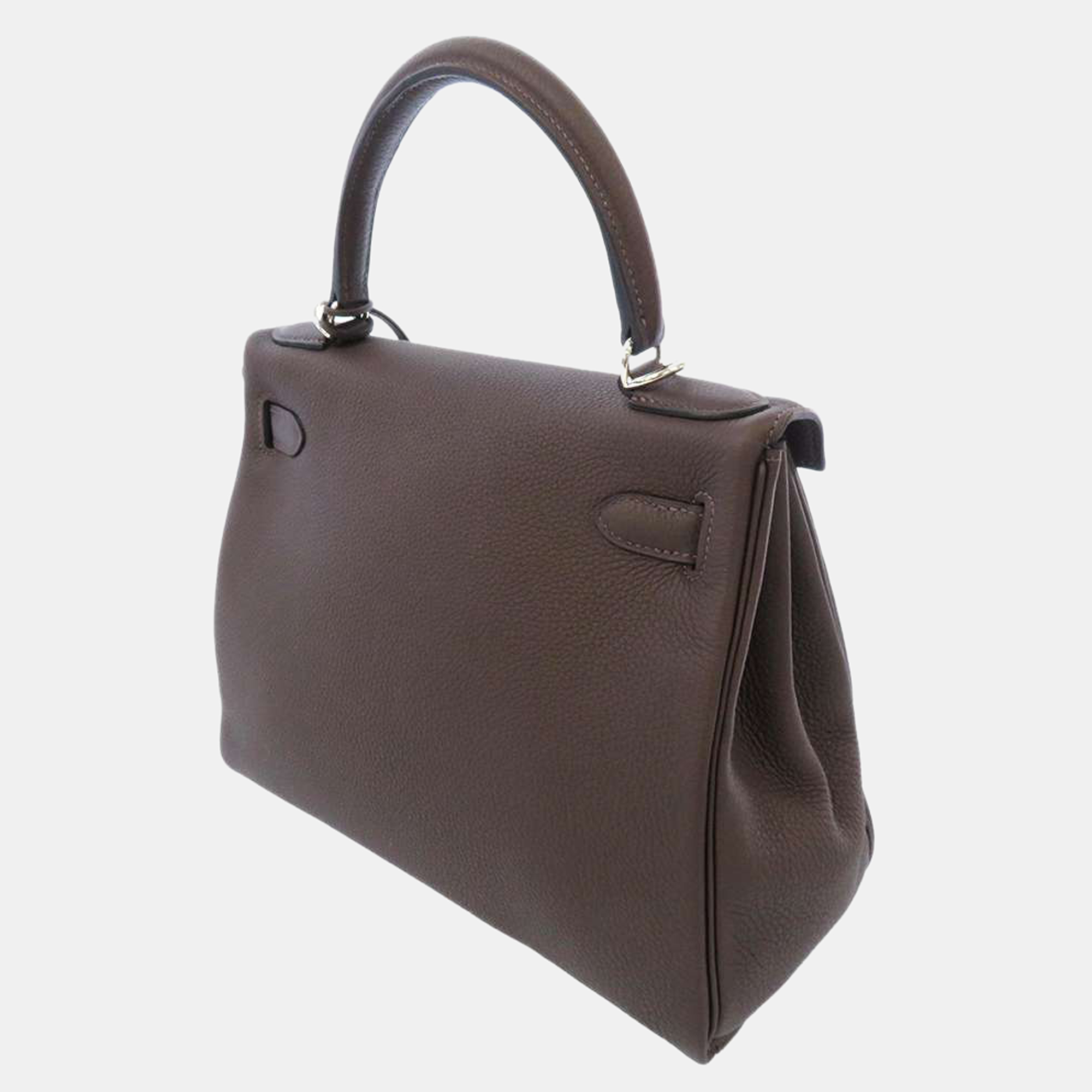 

Hermes Brown Togo Leather Palladium Hardware Kelly Retourne 28 Bag