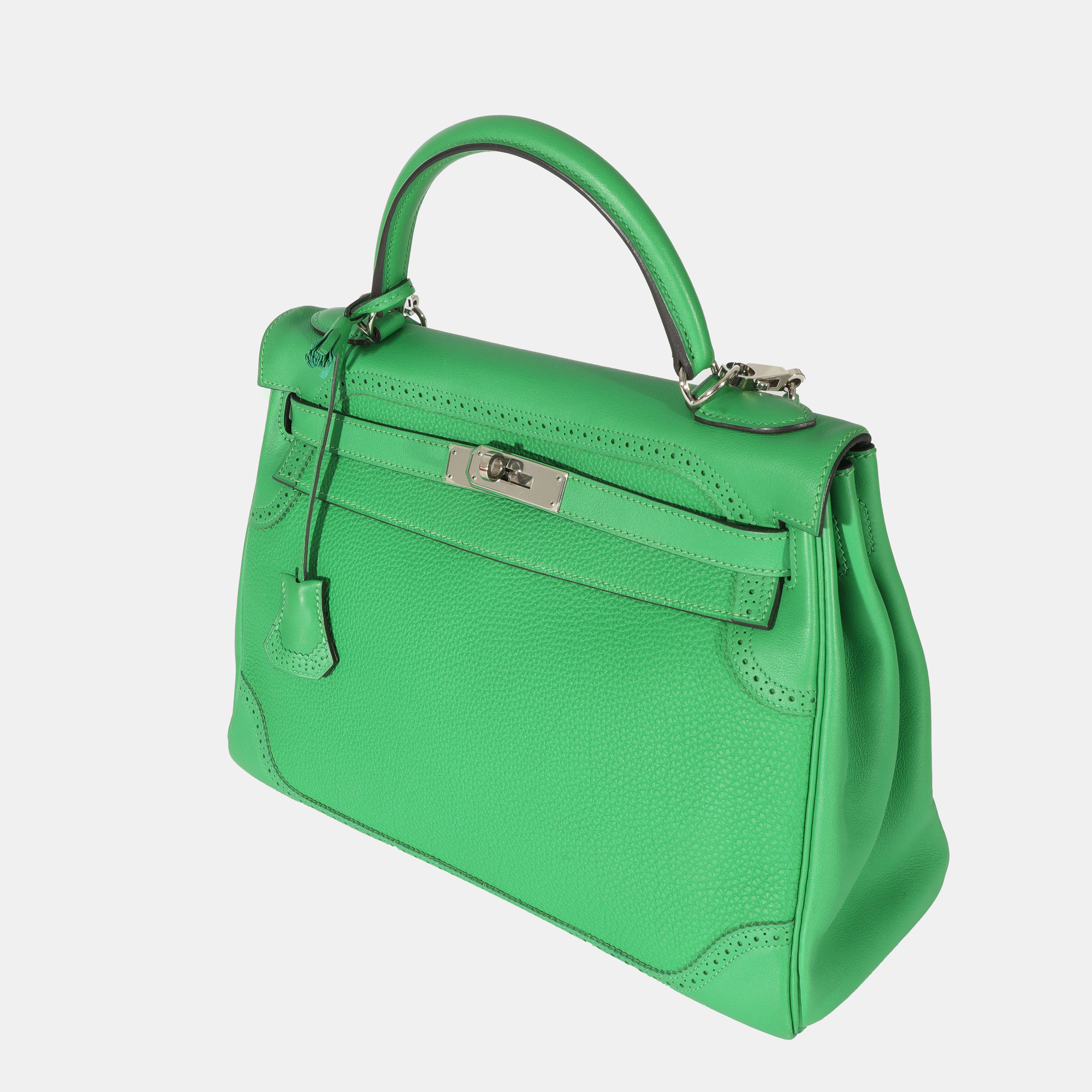 

Hermes Bamboo Togo Ghillies Kelly 32 PHW, Green