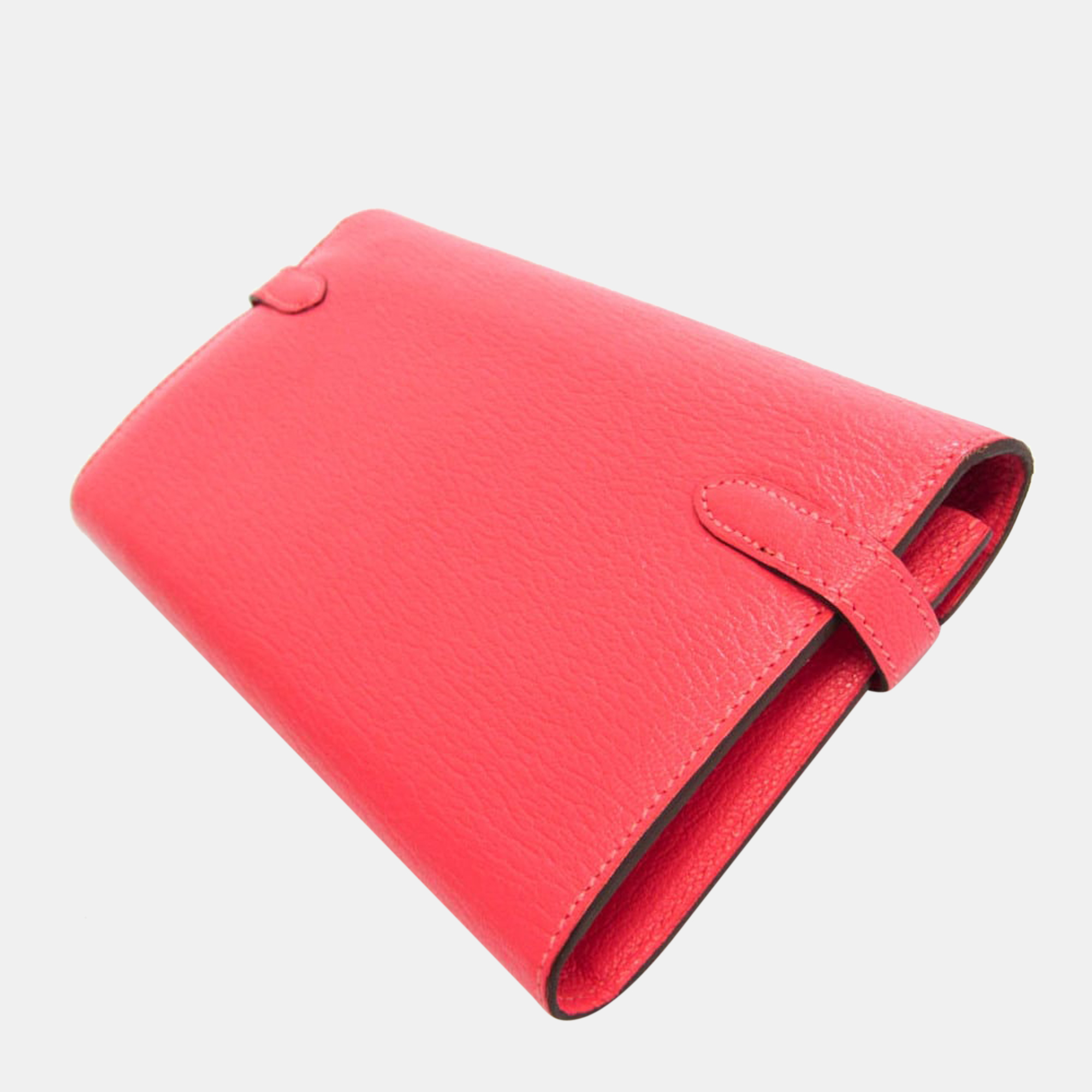 

Hermes Kelly Wallet Women's Chevre Leather Long Wallet (bi-fold) Pink BF554666
