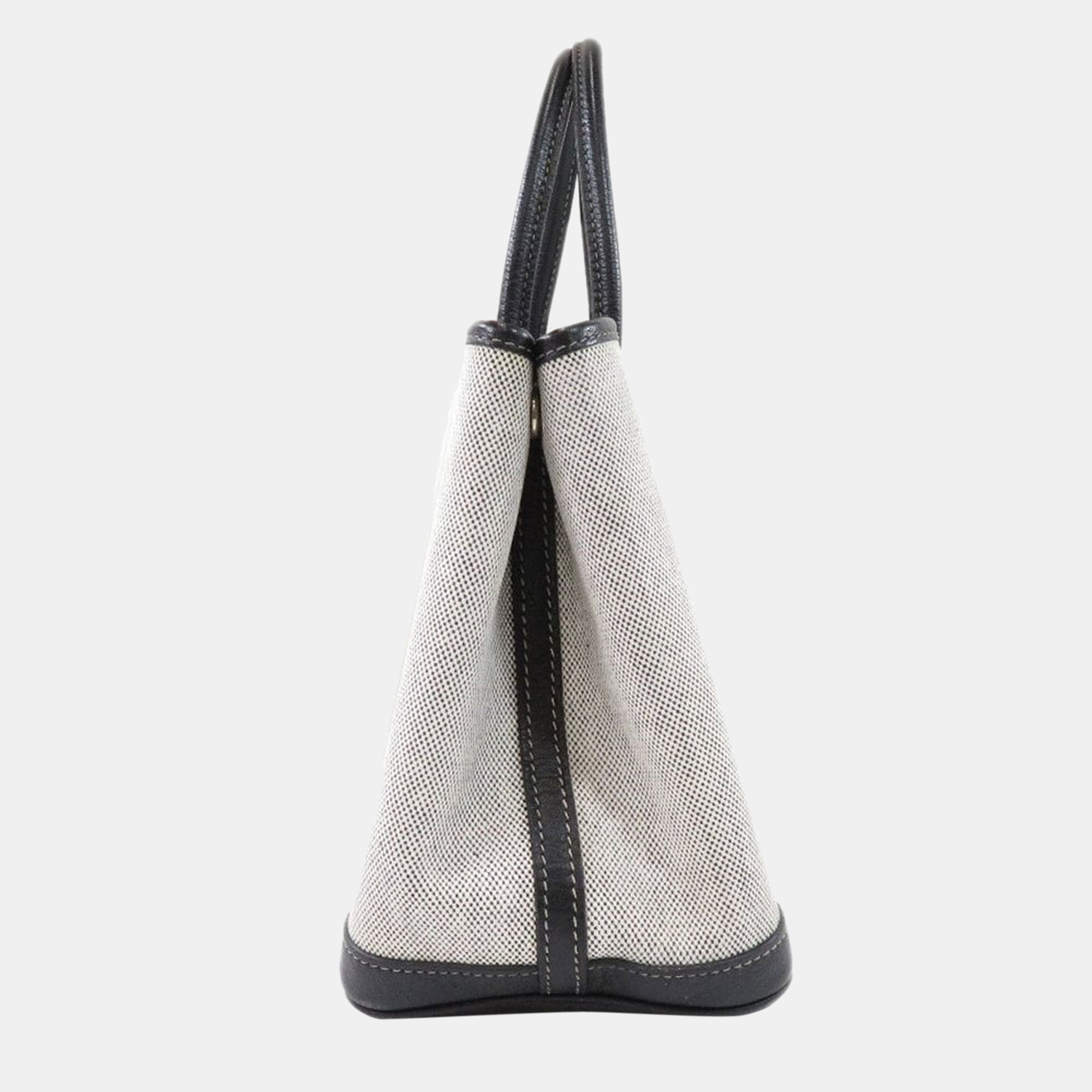 

Hermes Garden TPM 2006 Limited Gray Tote Bag Toile Ash Women's, Black