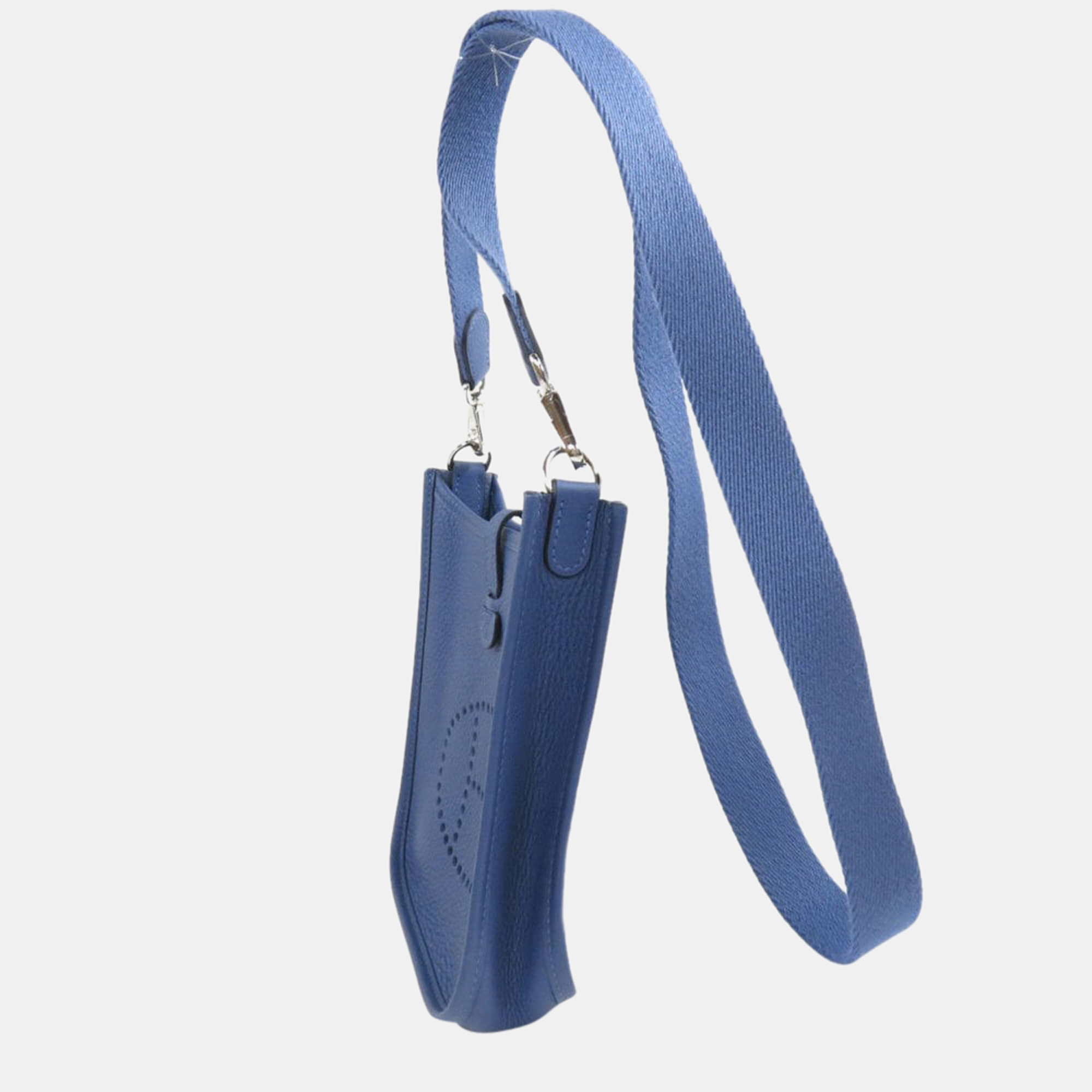 

Hermes Evelyn TPM Blue Surfil Shoulder Bag Taurillon Women's
