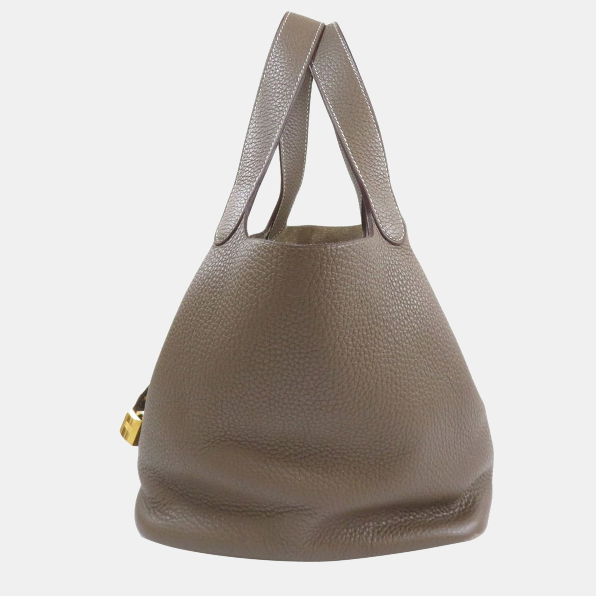 

Hermes Picotin Lock MM Taurillon Etoupe Handbag Ladies, Grey