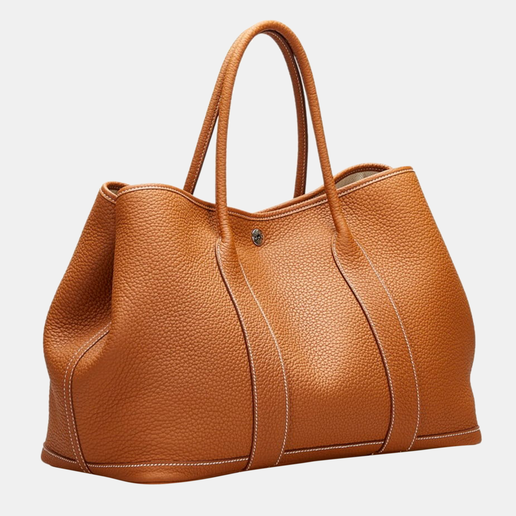 

Hermes Garden PM Tote Bag Brown Leather Women's