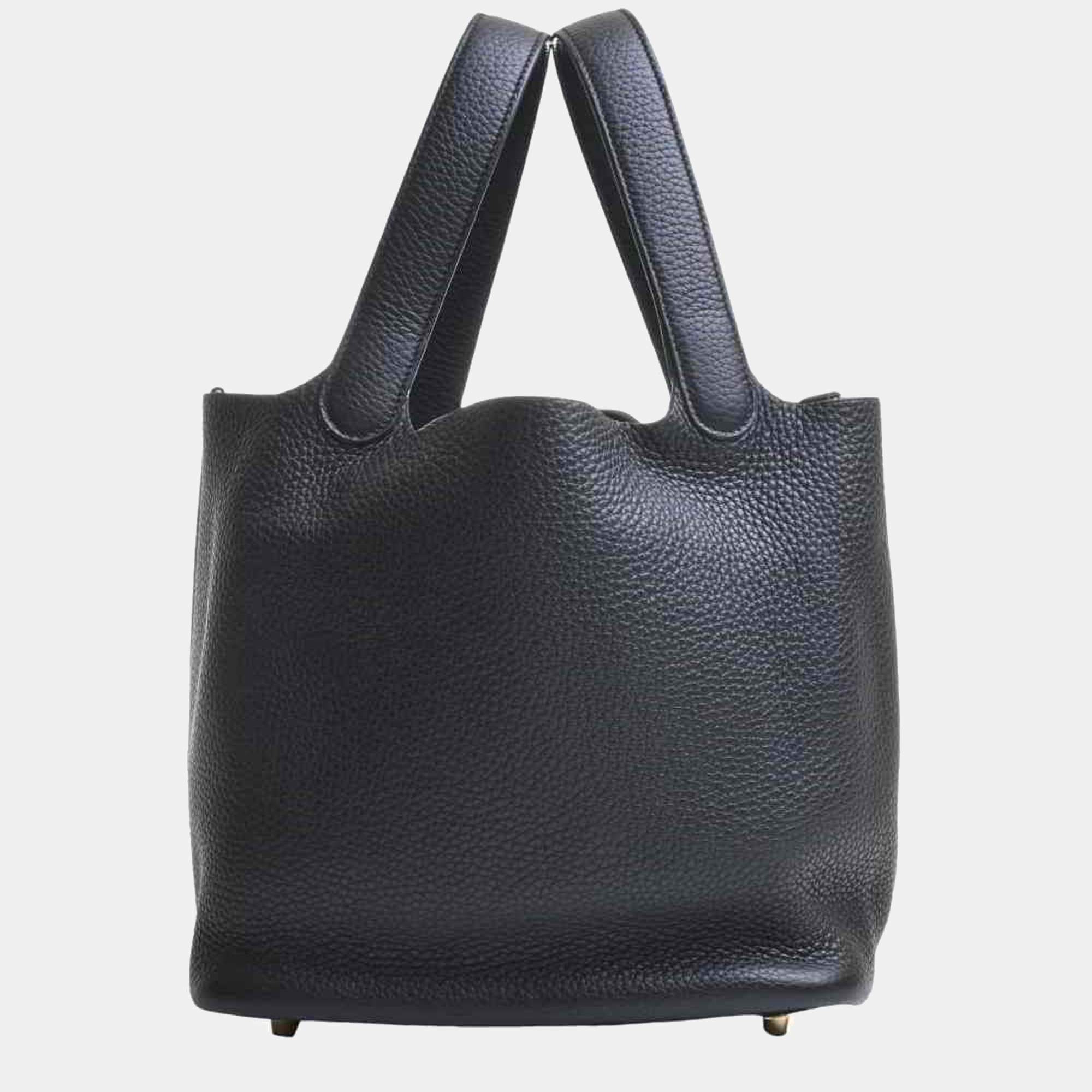 

Hermes Taurillon Clemence Picotin Lock MM Handbag Black