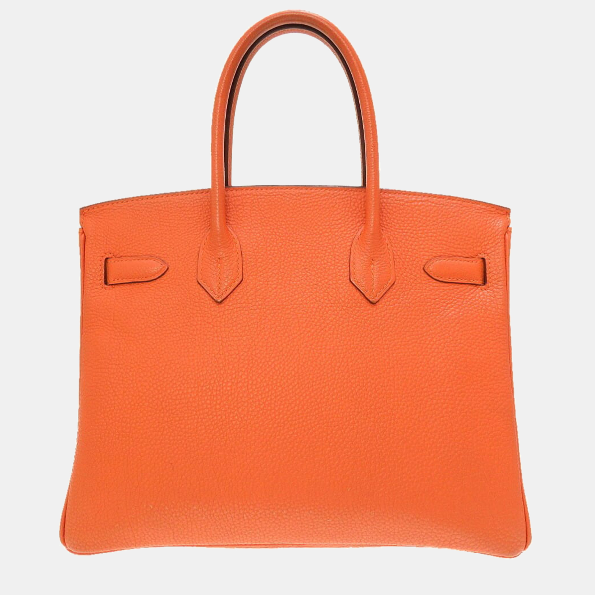 

Hermes Birkin 30 Togo Orange a¡J Engraved Handbag