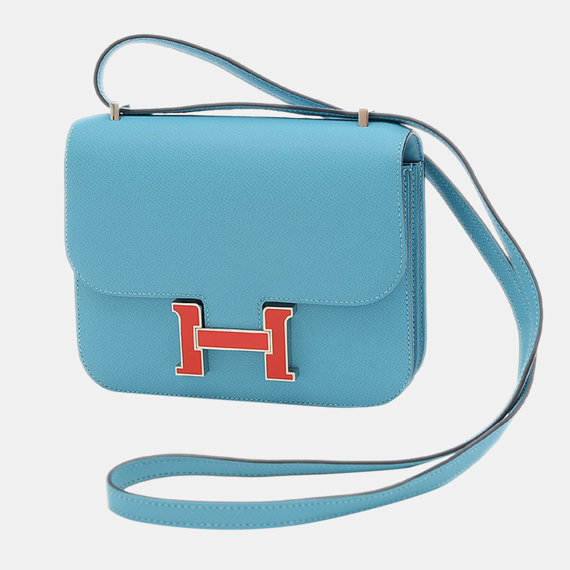 

Hermes Constance Mini Epson Blue Knoll Lacquer Hardware Shoulder Bag