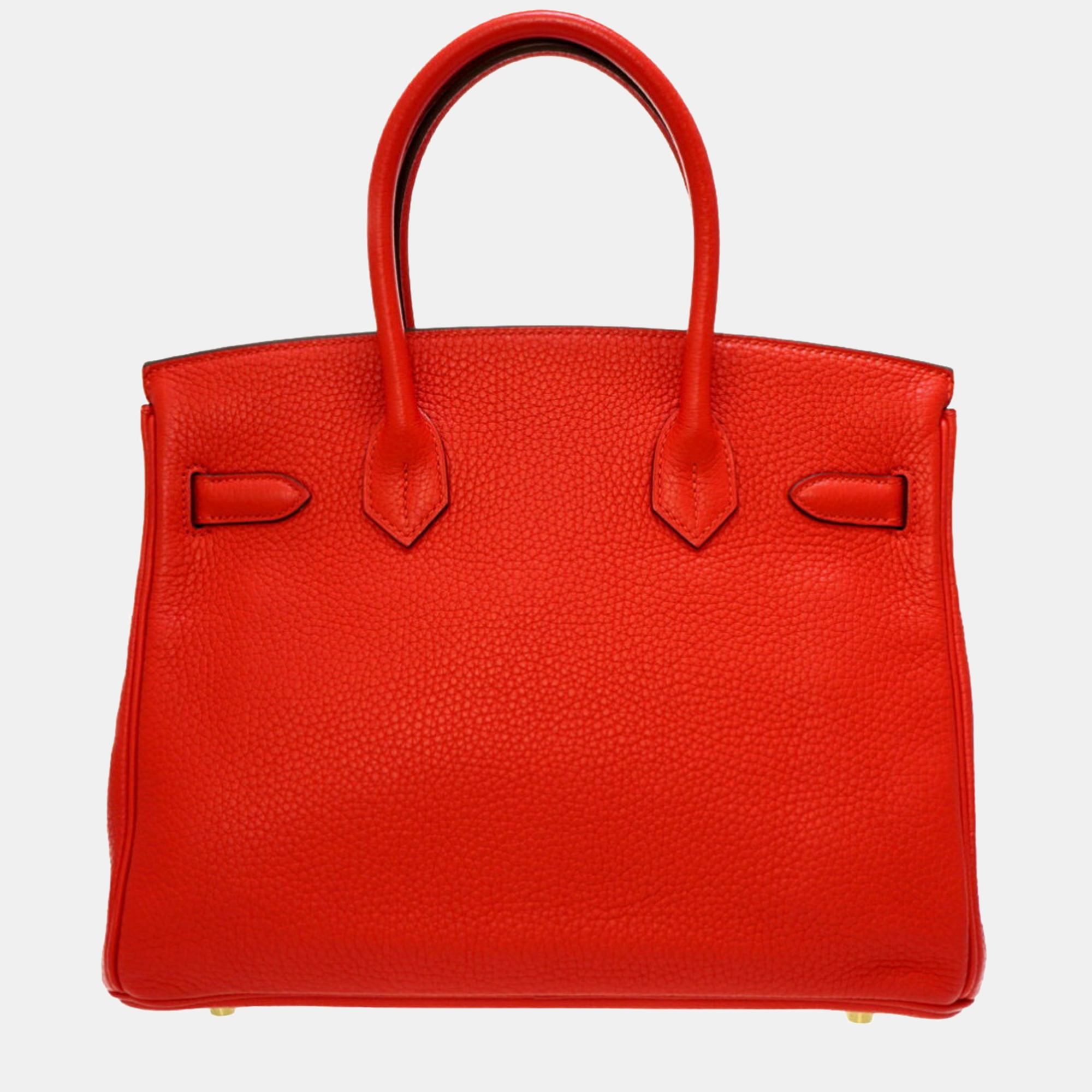 

Hermes Birkin 30 Taurillon Clemence Rouge Tomato X Engraved (2016) Handbag, Red
