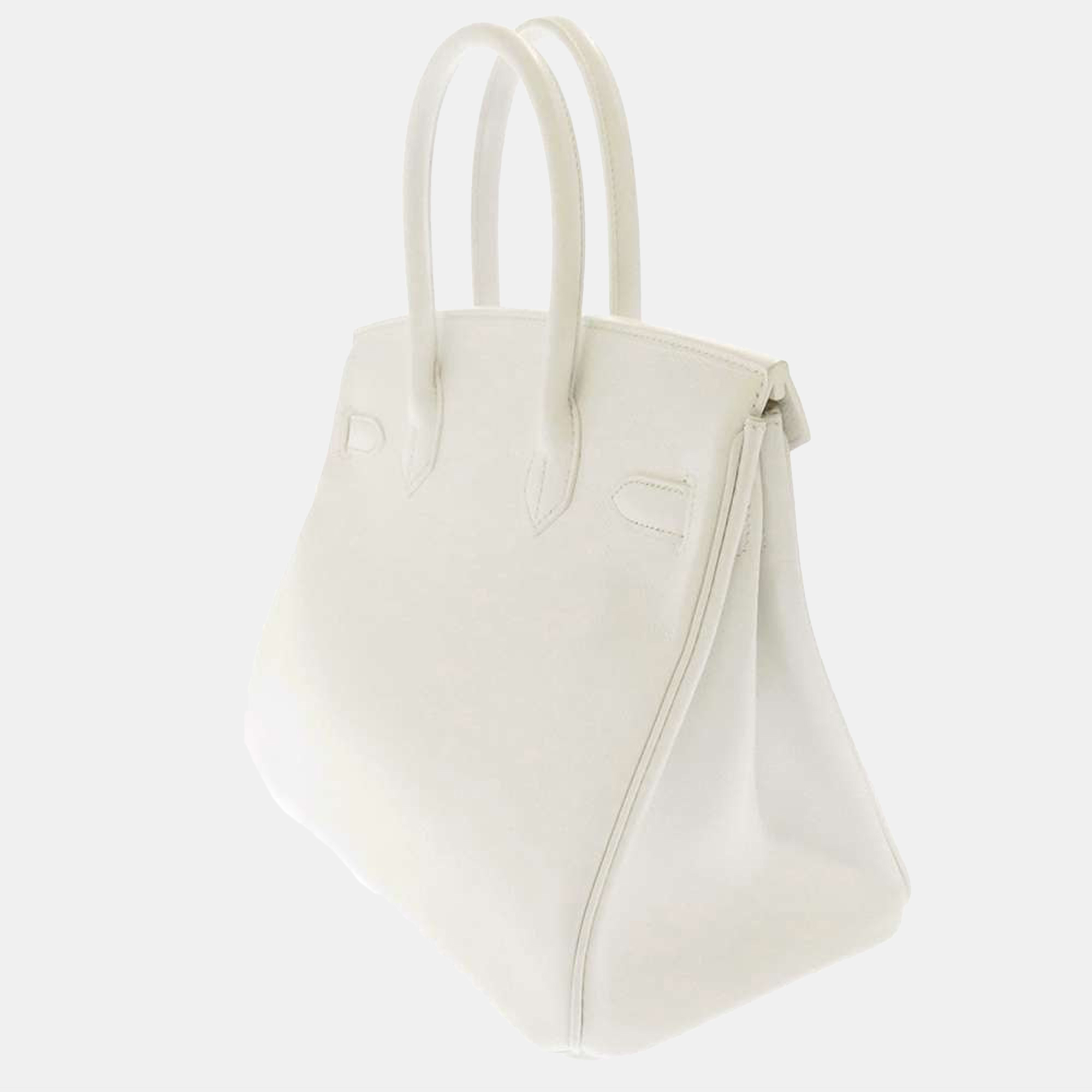 

Hermes White Epsom Leather Gold Hardware Birkin 30 Bag