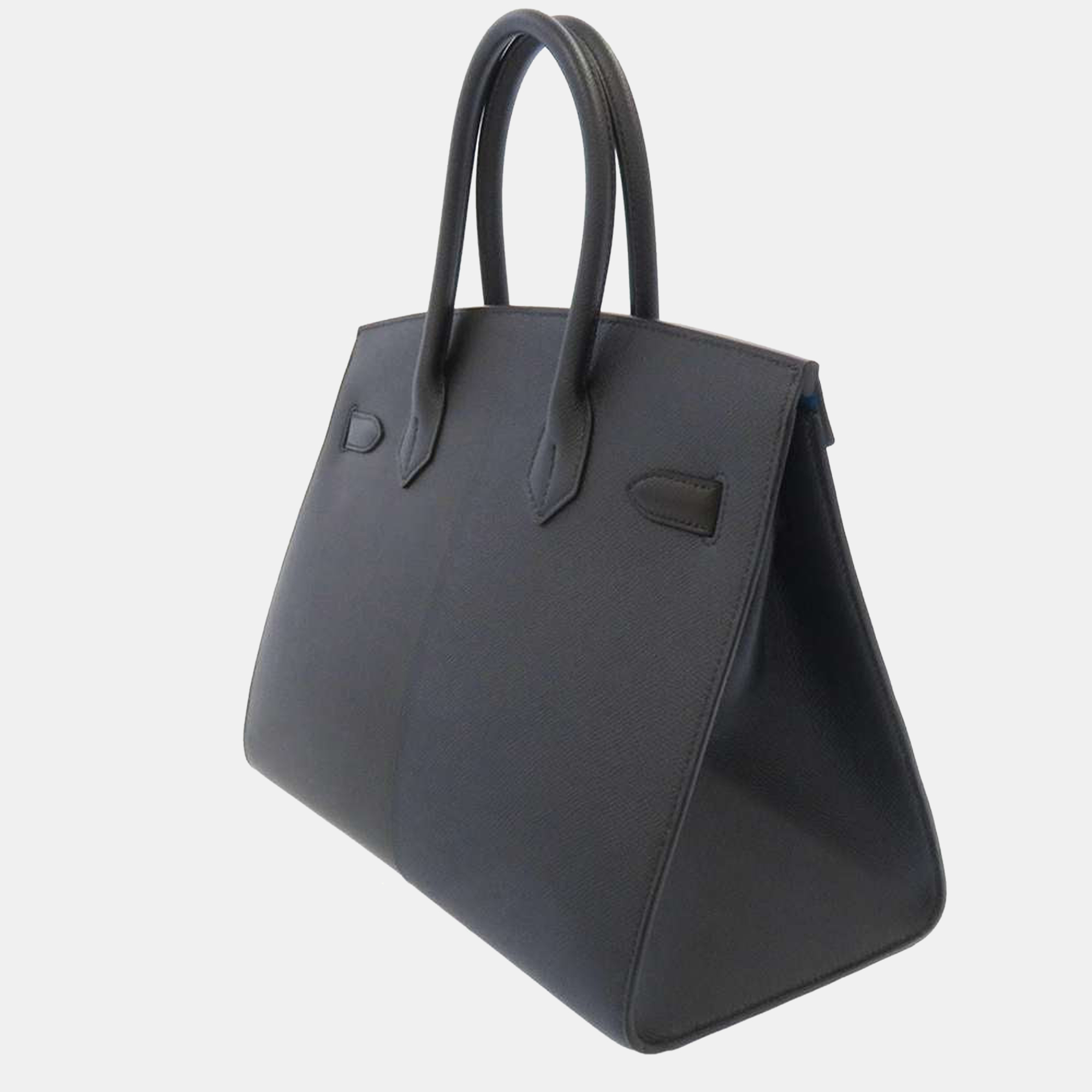 

Hermes Black/Blue Epsom Leather Gold Hardware Casaque Birkin 30 Sellier Bag