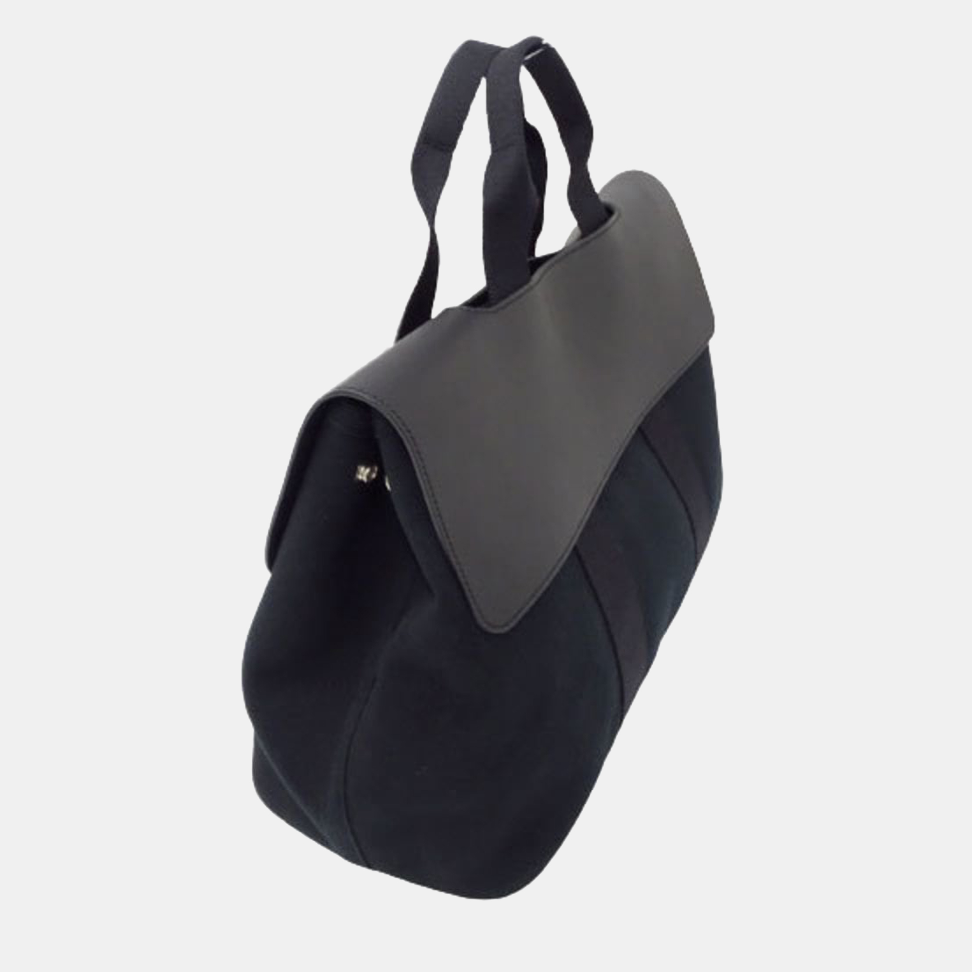 

Hermes Bag Ladies Tote Handbag Valparaiso MM Toile Chevron Swift Black