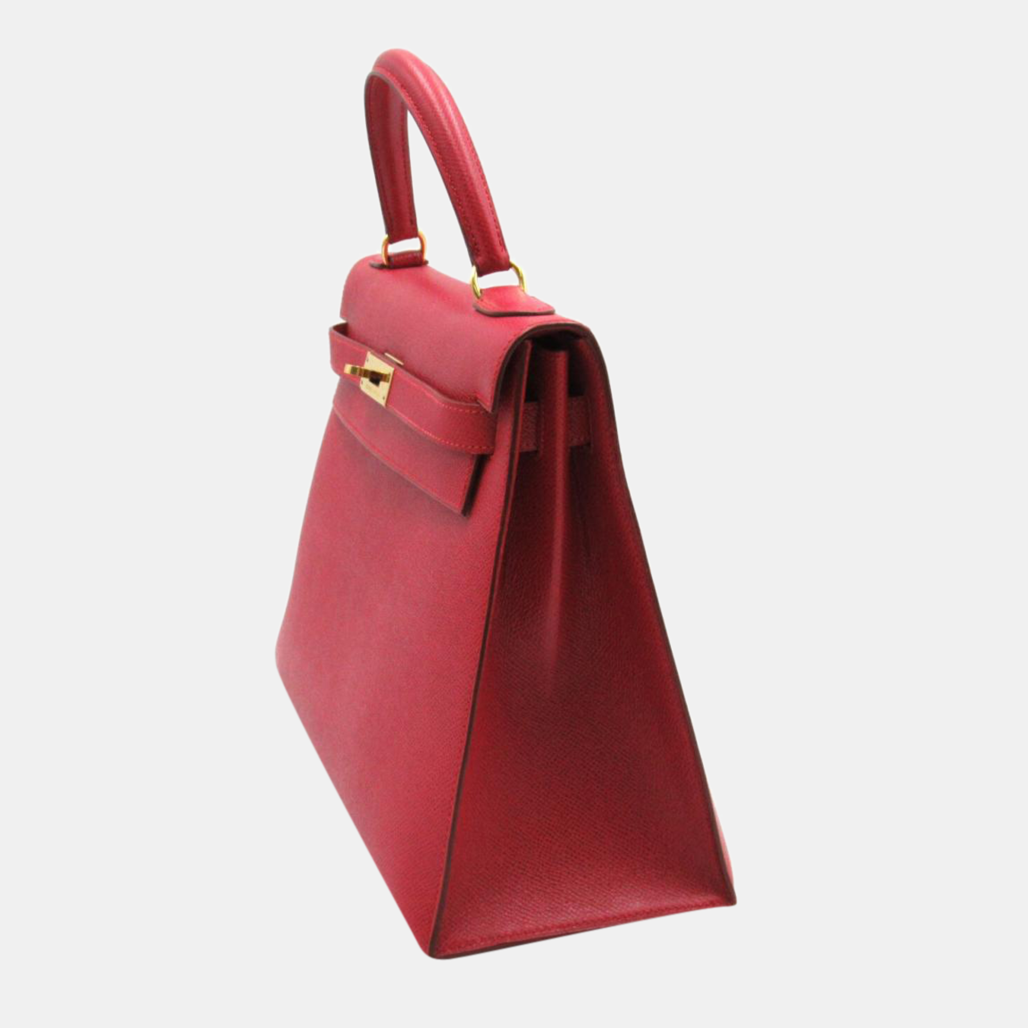 

Hermes Red Epsom Leather Gold Hardware Kelly 32 Sellier Bag